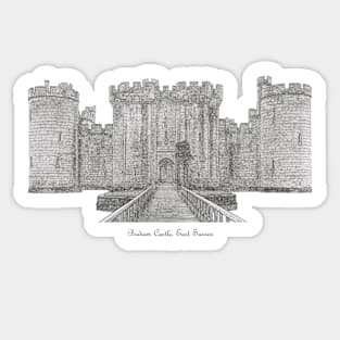 Bodiam Castle Sketch Sticker